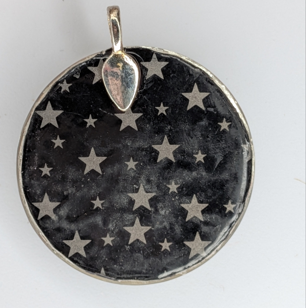 Vintage Pendant Cabochon Lady Cameo Portrait Romantic Cottagecore Goth Jewelry - Picture 3 of 5